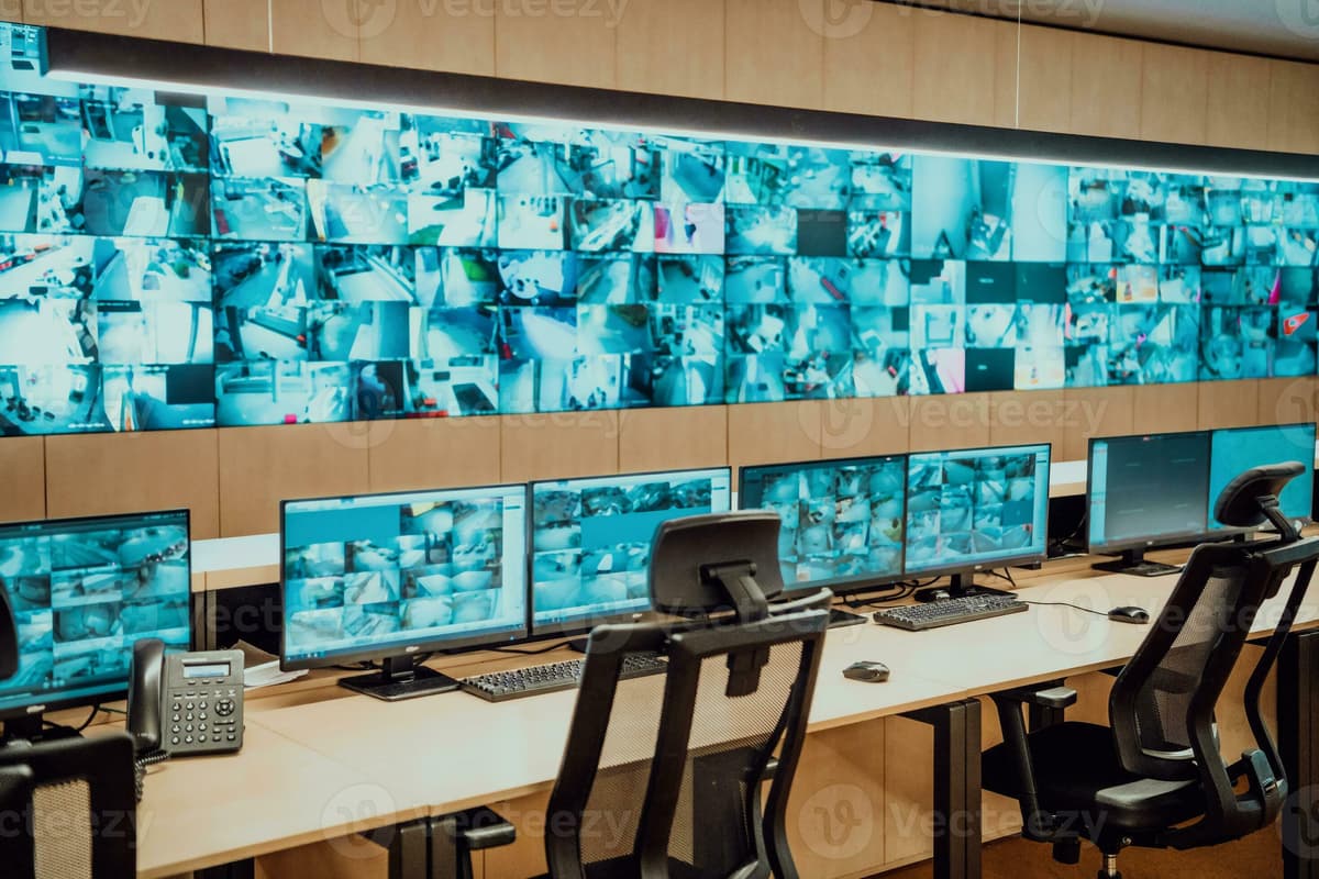 Écran affichant un monitoring de sécurité